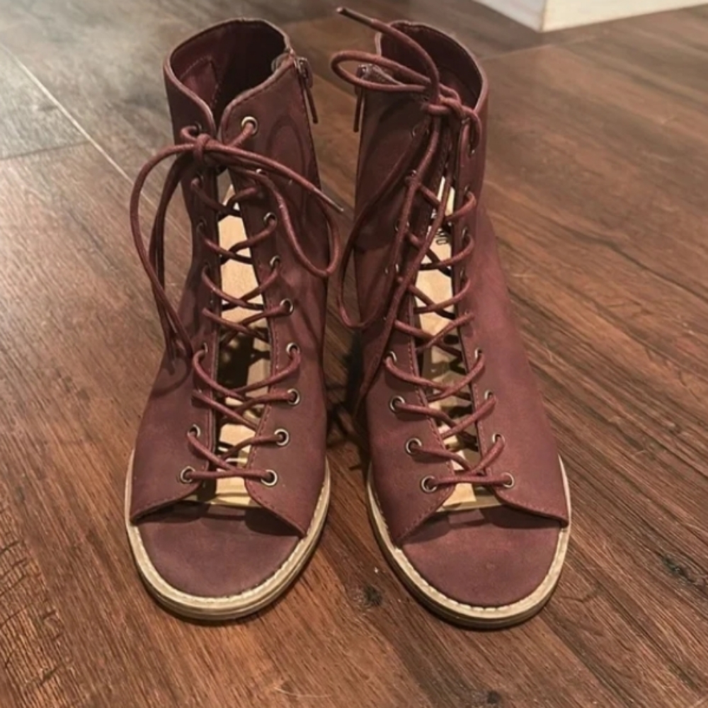 Women Shoes Lace Up Boots